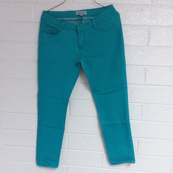 Teal/Aqua Jean Pants - Picture 2 of 4